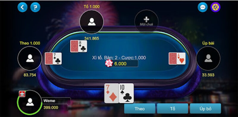 Các bước cơ bản khi chơi Poker 7 lá